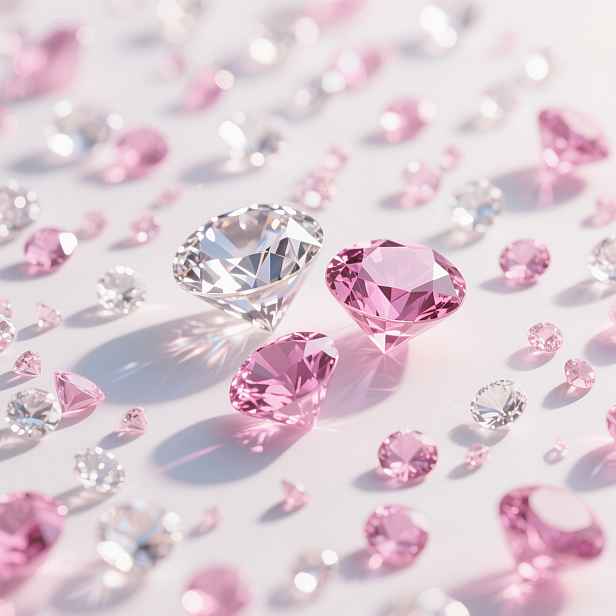 TEMU 3006 ks, Akrylové Růžové Diamantové Falešné Drahokamy Krystaly, Výplň do Váz, Lesklé Simulované Diamanty pro Dekorace Váz, Svíčkové Středové