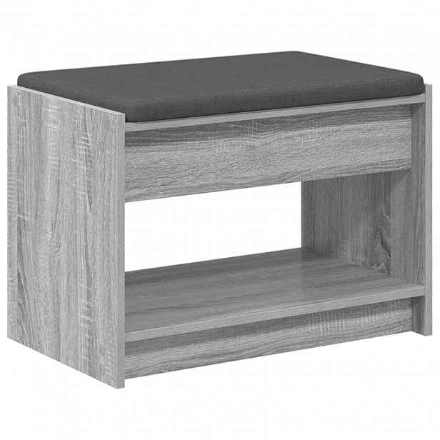 vidaXL Chodbičková lavice Šedá Sonoma 63 x 38 x 45 cm