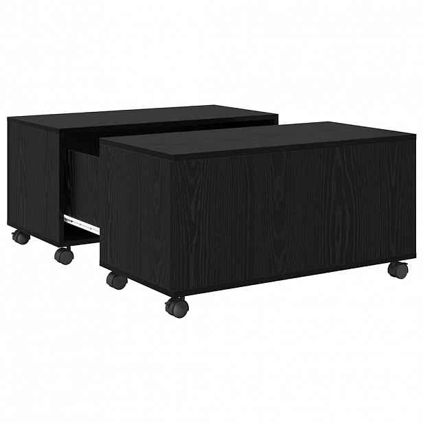 vidaXL Konferenční stolek Černý dub 75 x 75 x 38 cm Kompozitní dřevo