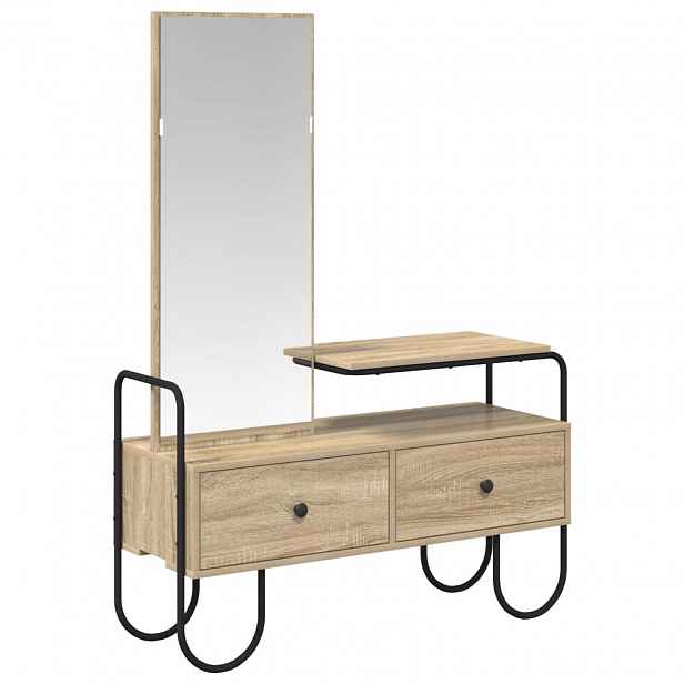vidaXL Kosmetický stůl Dub sonoma 100 x 36,5 x 136 cm Kompozitní dřevo