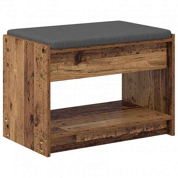 vidaXL Chodbičková lavice Staré dřevo 63 x 38 x 45 cm