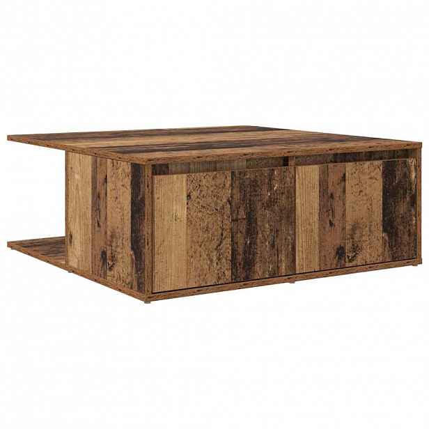 vidaXL Konferenční stolek Staré dřevo 80 x 80 x 31,5 cm