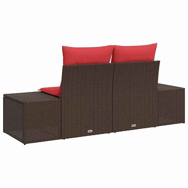 vidaXL Zahradní sofa s polštářem 184 x 62 x 69 cm polyratan