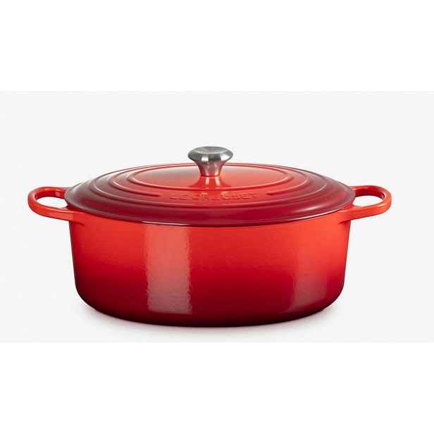Le Creuset Signature - Pekáč oválný s poklicí, objem 8,9 l, cerise 21178350602430
