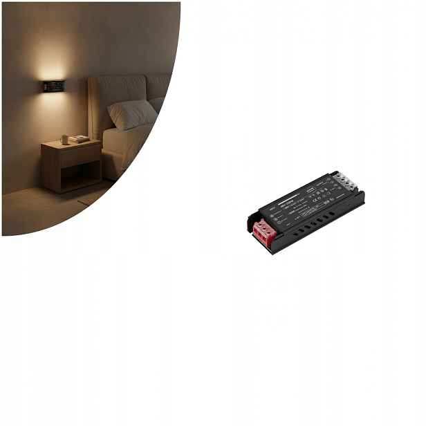 Napájecí zdroj 48V černý pro magnetický kabel Magnetic Easy Tk Lighting