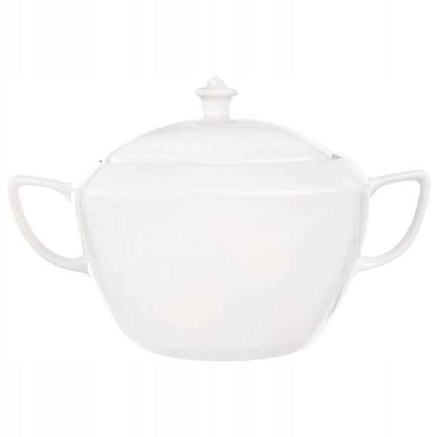 Polévková mísa Dania Porcelánová Elegantní Bílá Velká s Víkem Orion 3,5 l