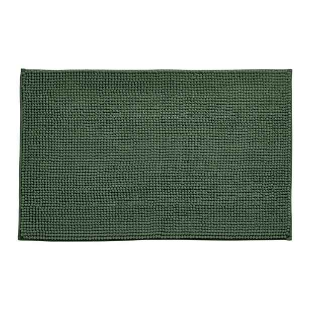 Tmavě zelená koupelnová předložka 50x80 cm Bobble – Catherine Lansfield