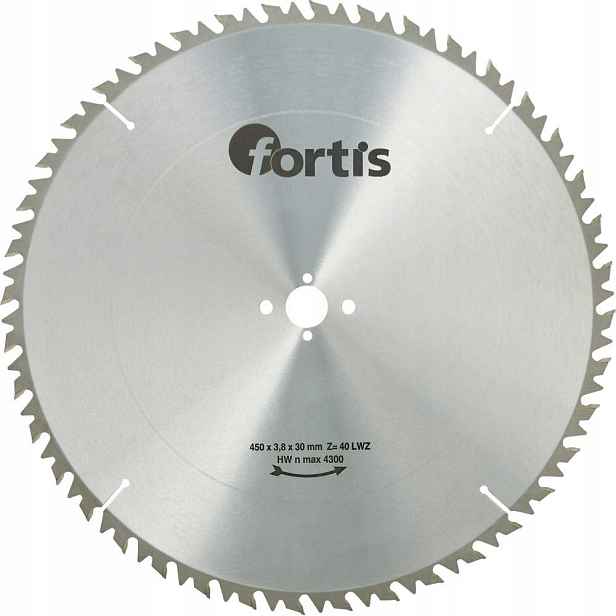 Fortis Pilový kotouč na dřevo 450 x 30 mm 40 zubů Hw