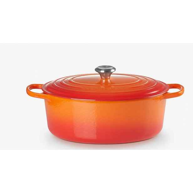 Le Creuset Signature - Pekáč oválný s poklicí, objem 8,9 l, volcanique 21178350902430
