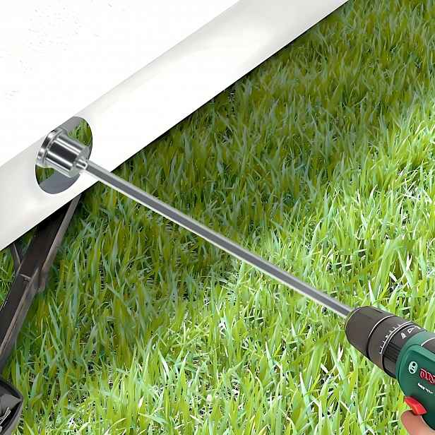 TEMU 30Cm pro karavan Rohová stabilní zvedací noha Navíječ Adaptér pro vrtačku - 19Mm pro karavan Stojící zvedací podložka Prodlužovací adaptér, 19Mm