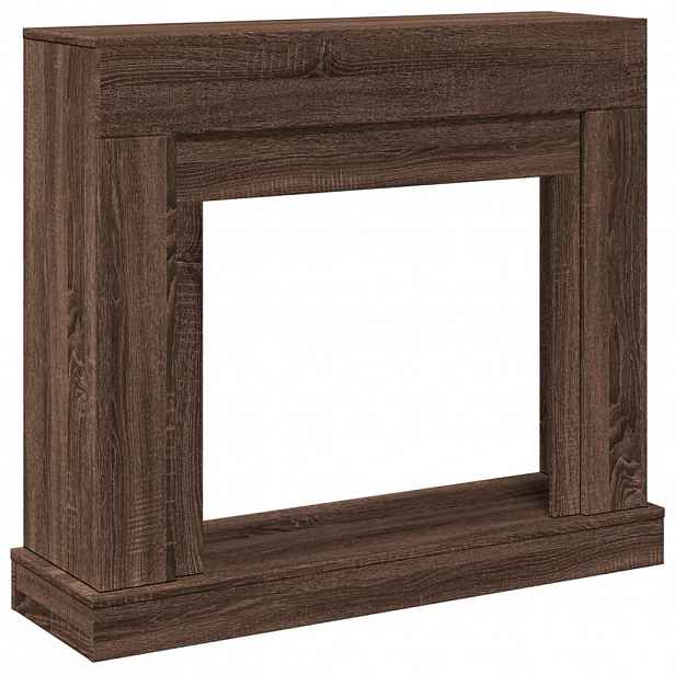 vidaXL Krbová obestavba hnědý dub 100 x 30 x 87,5 cm kompozitní dřevo
