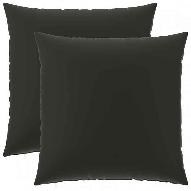 vidaXL Povlak na polštář 2 pcs HEERLEN Černá 60 x 60 cm Polyester