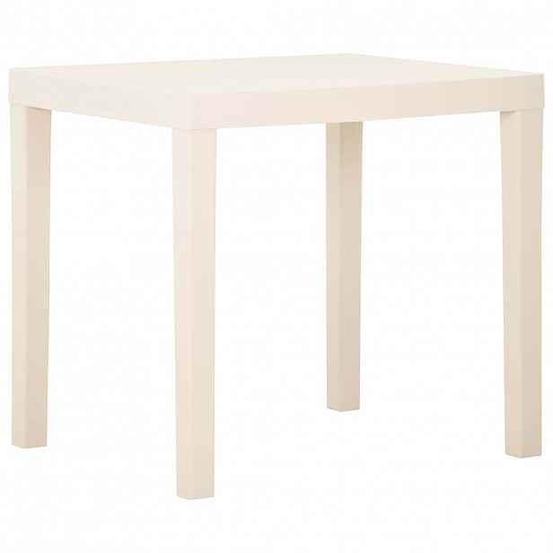 vidaXL Zahradní stůl bílý 79 x 65 x 72 cm plast