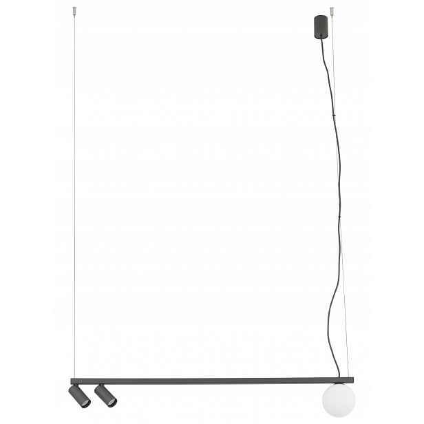 Závěsná lampa Fourty grafitová 2xGU10 1xG9 Moderní Osvětlení Jídelny