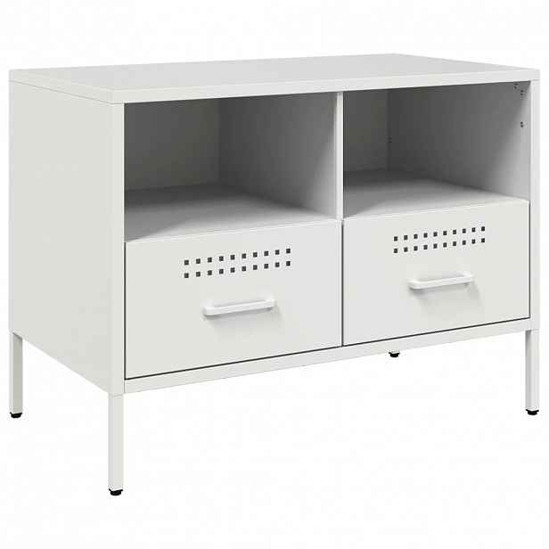 vidaXL TV skříňka bílá 68 x 39 x 50,5 cm ocel
