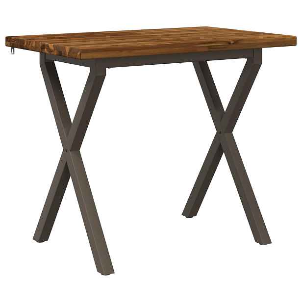 vidaXL 90 x 55 x 75 cm Masivní akátové dřevo Přirozená a kávová
