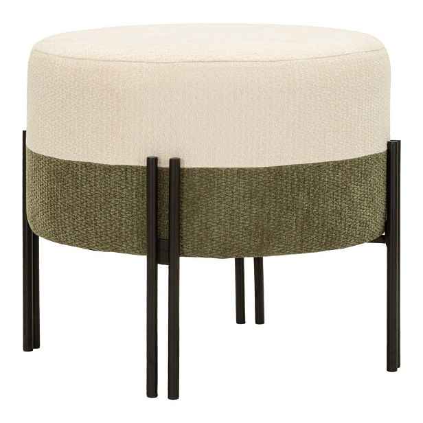 Khaki/krémový taburet Modern Style – Mauro Ferretti