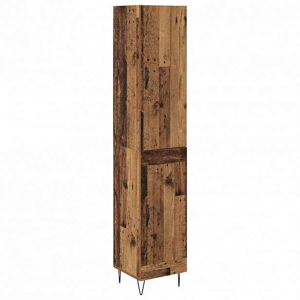 vidaXL Vysoký bufet Staré dřevo 34,5 x 34 x 90 cm Kompozitní dřevo