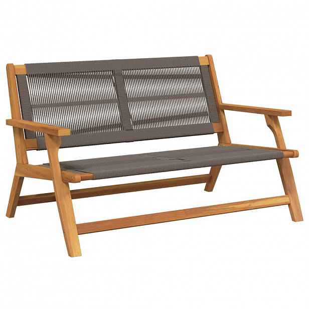 vidaXL Zahradní relaxační lavička Šedá Masivní akátové dřevo