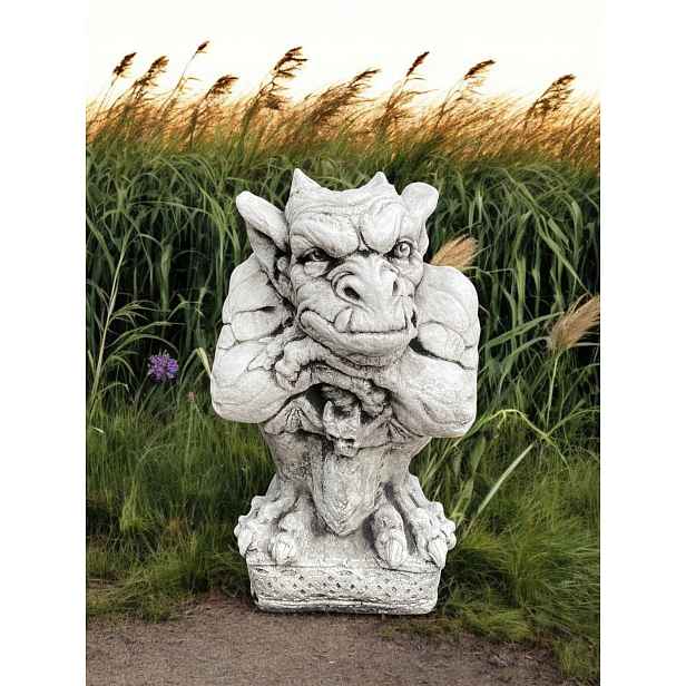 Chrlič betonový pro zahradu, zahradní figurky, figurka chrliče