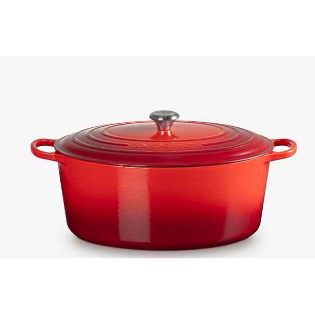 Le Creuset Signature - Pekáč oválný s poklicí, objem 13,9 l, cerise 21178400602430