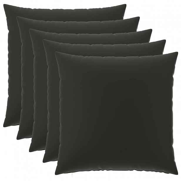vidaXL Povlak na polštář 6 pcs HEERLEN Černá 60 x 60 cm Polyester
