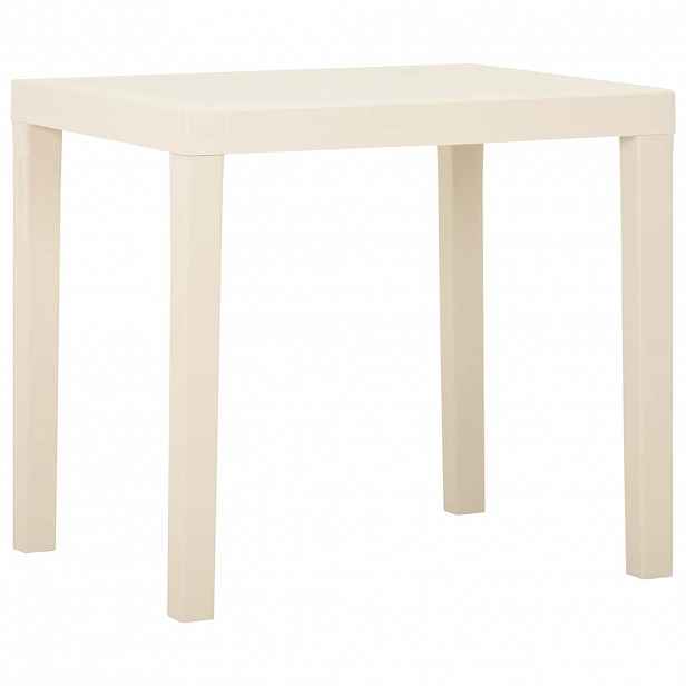 vidaXL Zahradní stůl bílý 79 x 65 x 72 cm plast