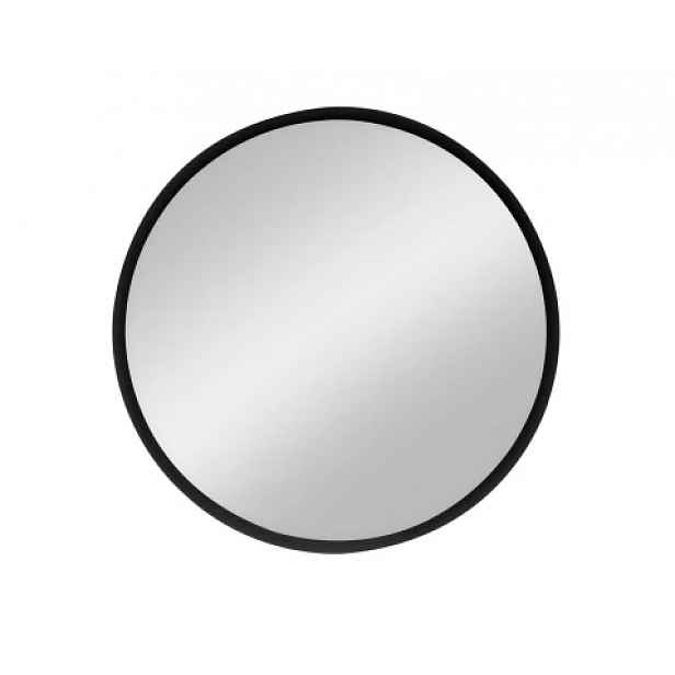 Nástěnné zrcadlo Ring 50 cm, černé kulaté