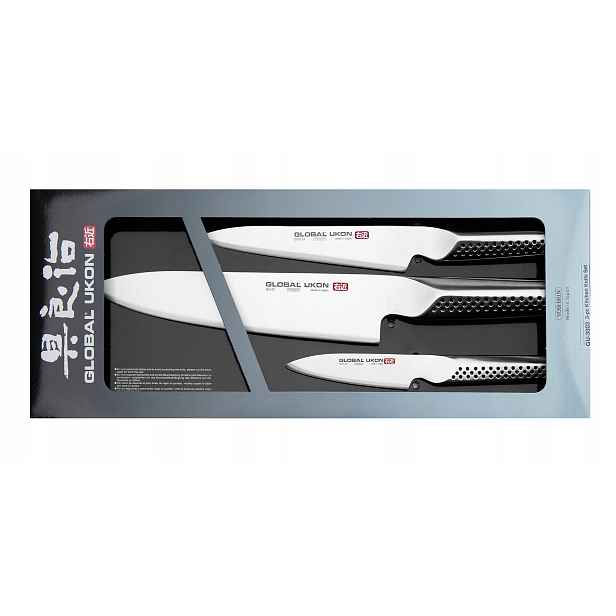 Sada nožů Global Ukon Nůž Šéfkuchař 20 cm Nůž univerzální 15 cm Nůž