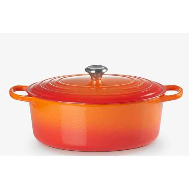 Le Creuset Signature - Pekáč oválný s poklicí, objem 13,9 l, volcanique 21178400902430