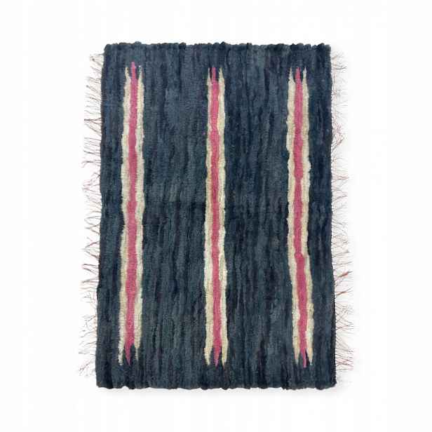 Měkký tkaný koberec do obývacího pokoje ložnice kožešinový Přírodní 154x105 cm kilim
