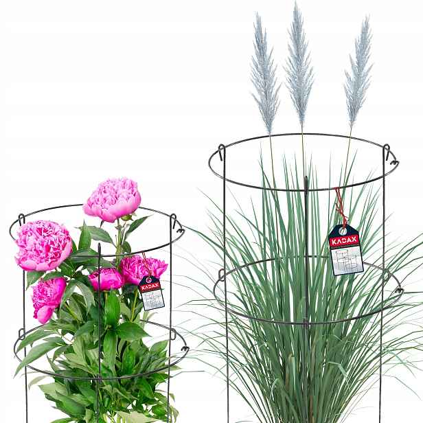 Podpěra Pro Rostliny Květin Růží Kovová Objímka Na Květiny Sada 60+90 cm