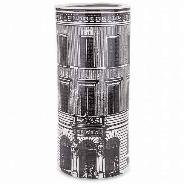 Stylový porcelánový deštník Glamour, nádoba na deštníky, kamínky