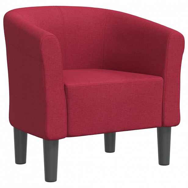vidaXL Klubové křeslo vínové textil
