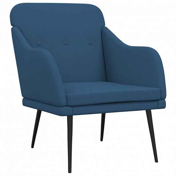 vidaXL Křeslo modré 63 x 76 x 80 cm textil