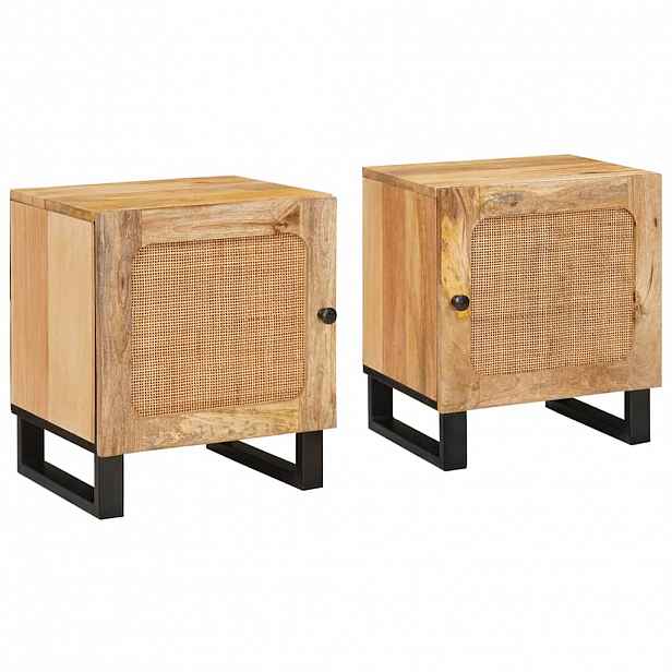 vidaXL Noční skříňka 2 ks Přírodní 40 x 33 x 46 cm