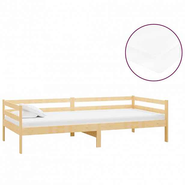 vidaXL Válenda s matrací 90 x 200 cm masivní borové dřevo