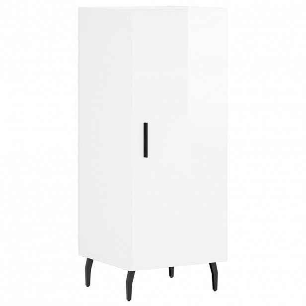 vidaXL Příborník bílý s vysokým leskem 34,5x34x90 cm kompozitní dřevo