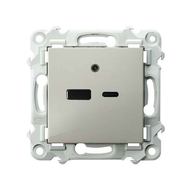 Elektrická zásuvka Nabíječka Usb A+c Safír Kašmírová Béžová