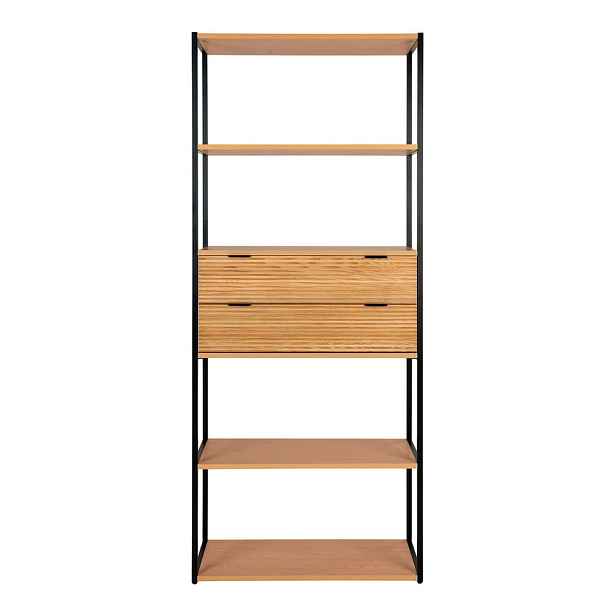 Knihovna v dekoru jasanu v přírodní barvě 84,5x200 cm Minato – House Nordic