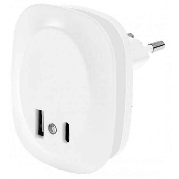 LEDVANCE Lunetta - Zásuvkové světlo Edge Sensor, senzor soumraku, bílá 4099854532115