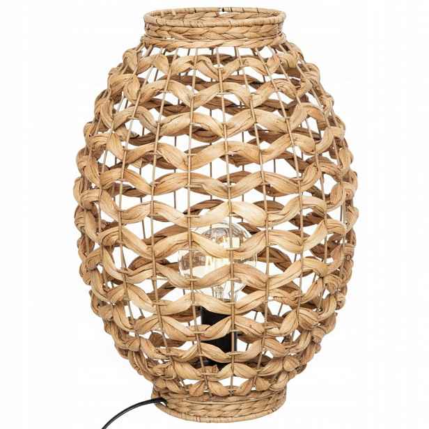 Stolní lampa Sand s stínidlem z hyacintu, výška 40 cm