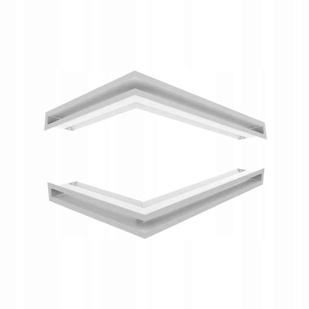 Ventilační Mřížka do krbu Kratki Luft Bílá 6x60x40 Levá Sada 2ks