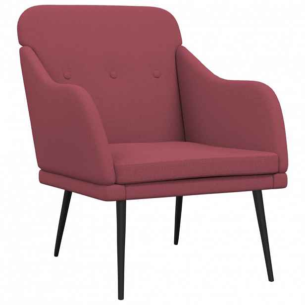 vidaXL Křeslo vínové 63 x 76 x 80 cm textil