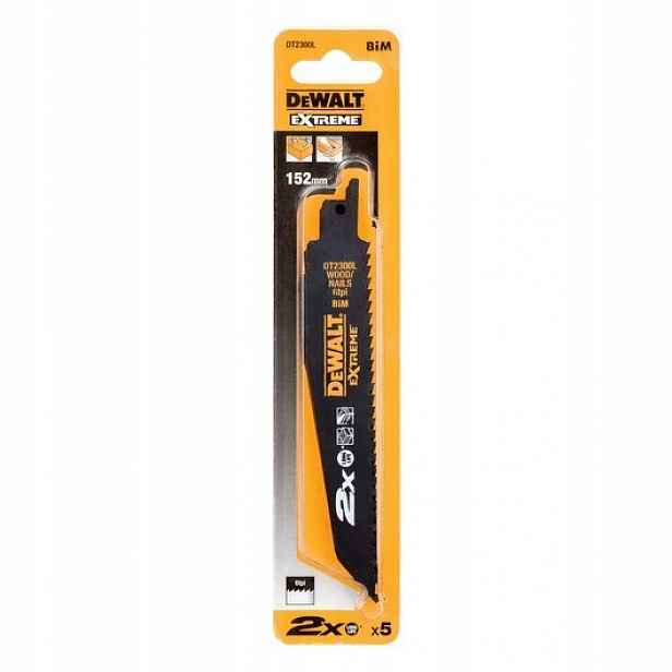 5 ks bajonetových pilových listů BiM 152 mm, Dewalt [DT2300L-QZ]