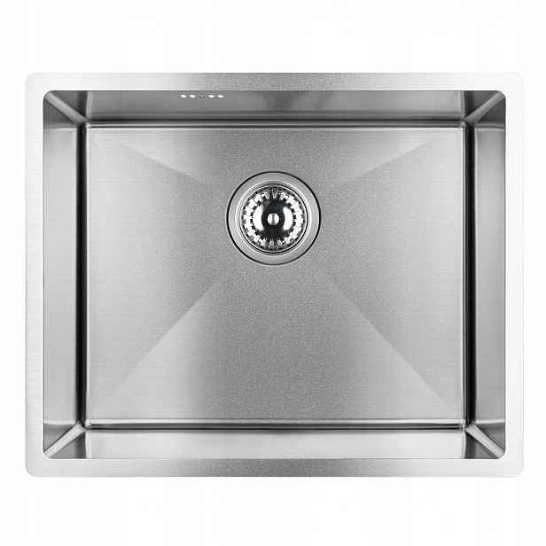 Ocelový Dřez Inox 44x54 CM Závěsný Zapuštěný Se Sifonem