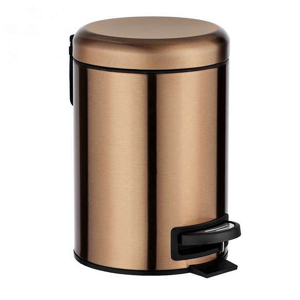 Pedálový odpadkový koš v měděné barvě Wenko Leman, 3 l