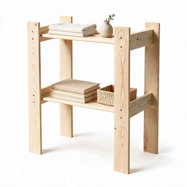 Regál na koření z masivního dřeva 59,2x60x25,7 cm borovicový Leo