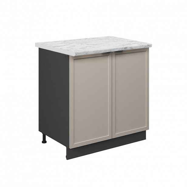 Vicco SPODNÍ SKŘÍŇKA KUCHYŇSKÉ LINKY Fame-Line, GreyBeige/Antracit, 80 cm pracovná doska Mramor