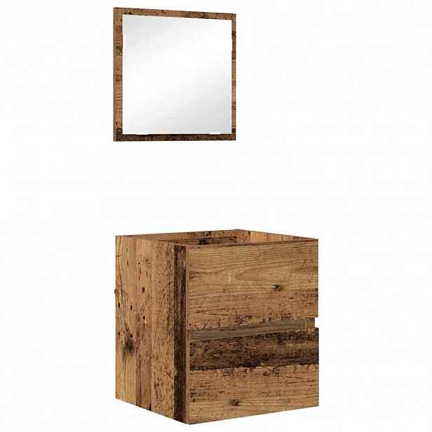 vidaXL Koupelnová skříň Staré dřevo 41 x 38,5 x 45 cm Kompozitní dřevo